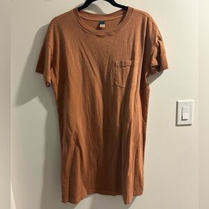 Old Navy Rust Crew Neck T-shirt Dress